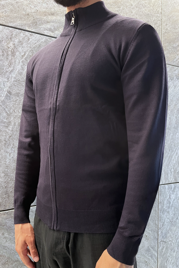 Luma Full Zip Sweater - Dark Blue 