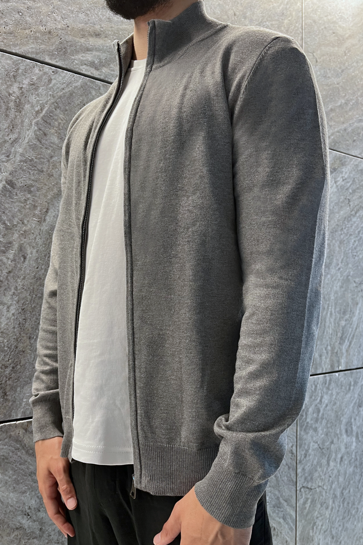 Luma Full Zip Sweater - Grey