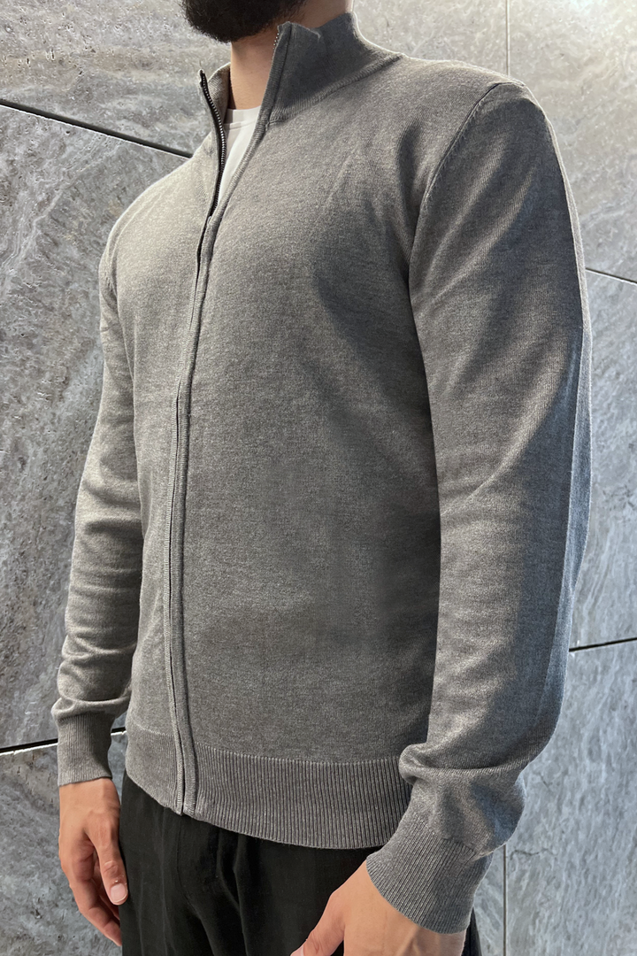 Luma Full Zip Sweater - Grey