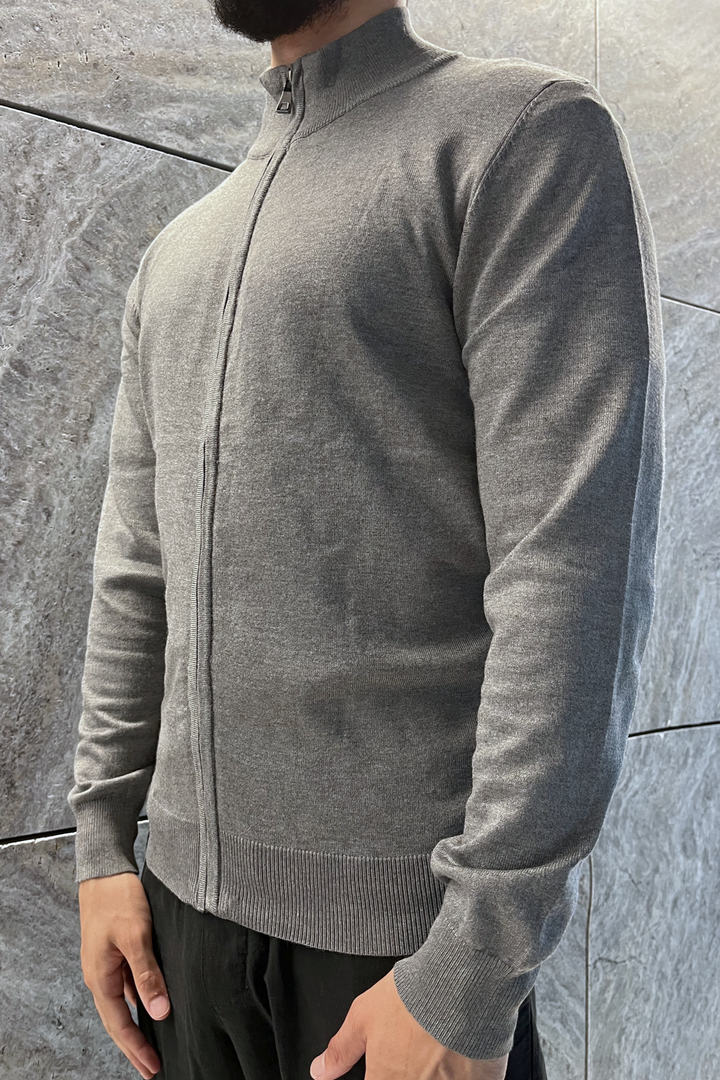 Luma Full Zip Sweater - Grey