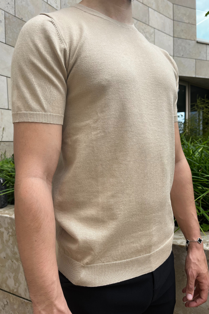 Lupo Knitted T-shirt - Beige