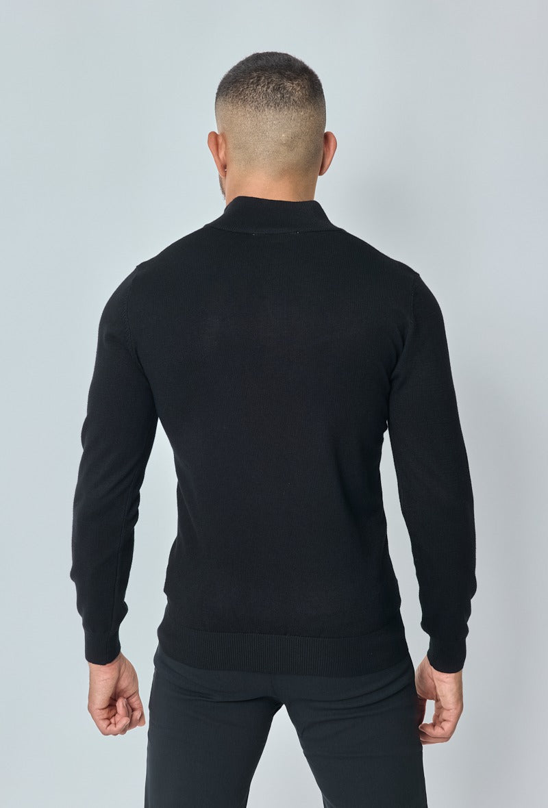 Luma Half Zip Sweater - Black 