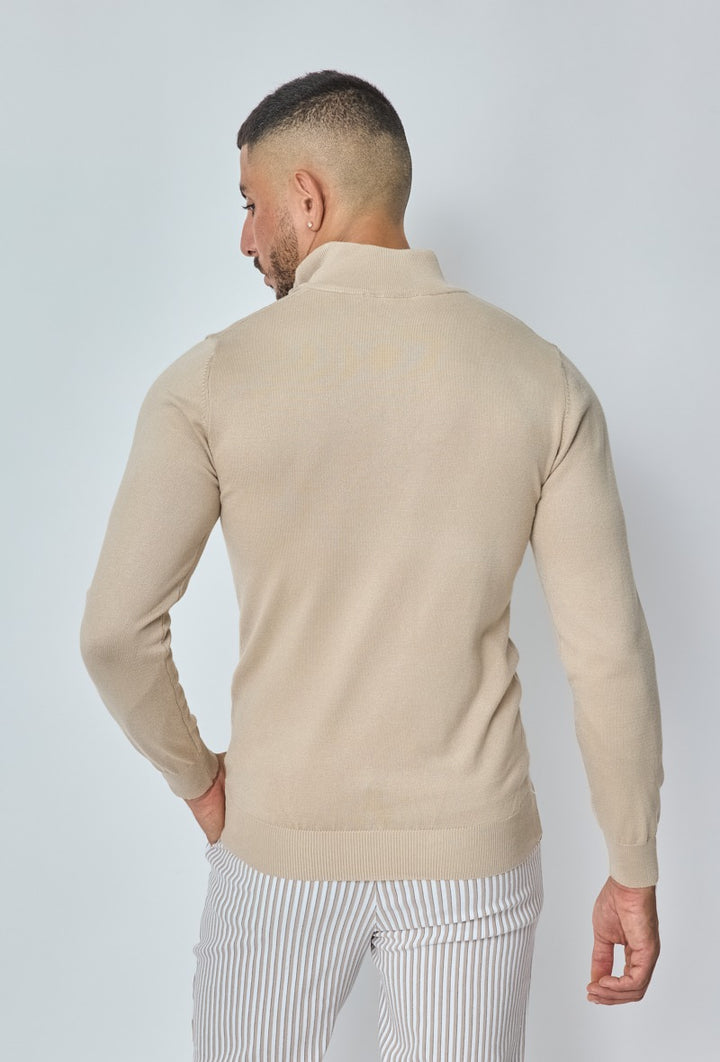 Luma Half Zip Sweater - Beige