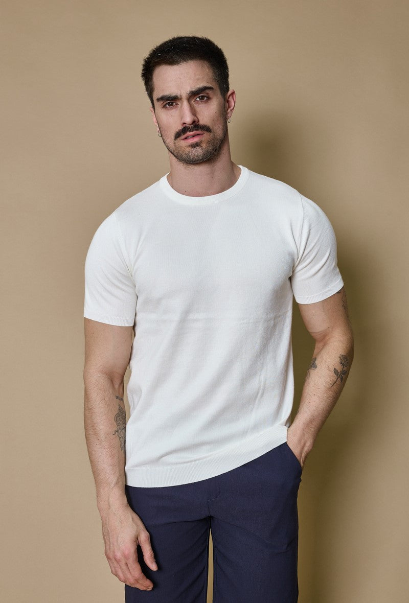 Lupo Knitted T-shirt - Wit