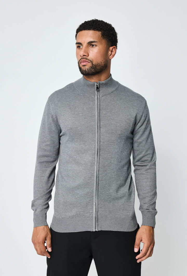 Luma Full Zip Sweater - Grey