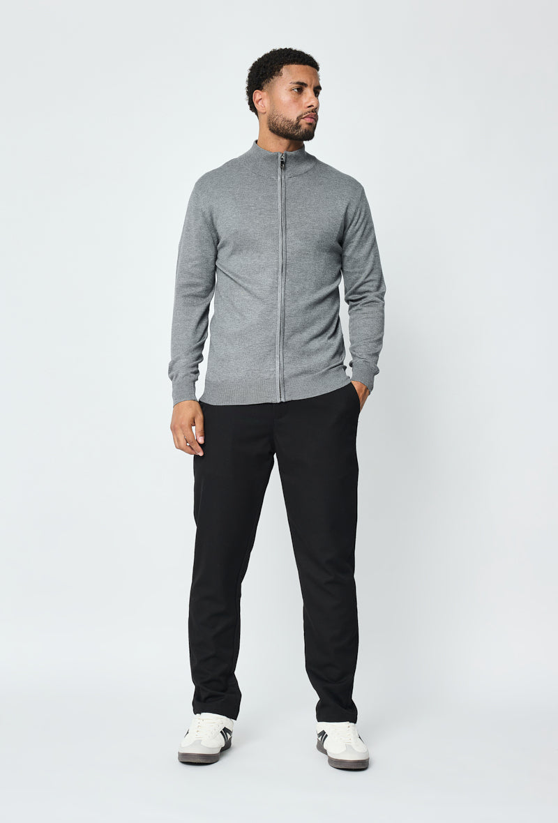 Luma Full Zip Sweater - Grey