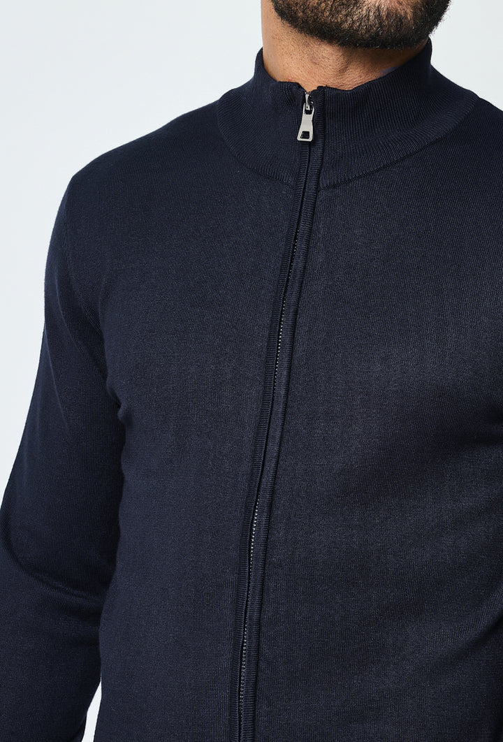 Luma Full Zip Sweater - Dark Blue 