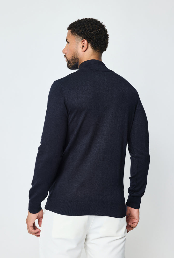 Luma Full Zip Sweater - Dark Blue 