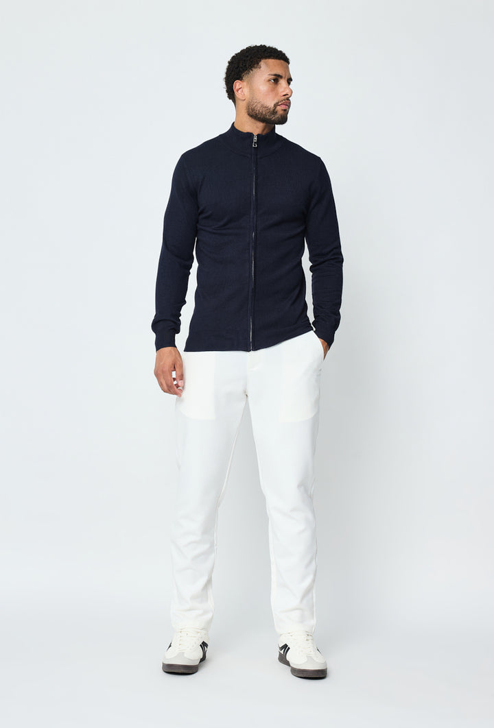 Luma Full Zip Sweater - Dark Blue 