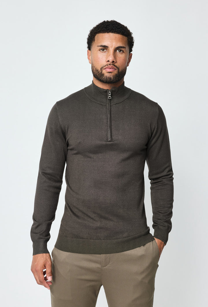 Luma Half Zip Sweater - Khaki