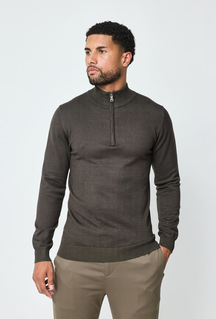 Luma Half Zip Sweater - Khaki