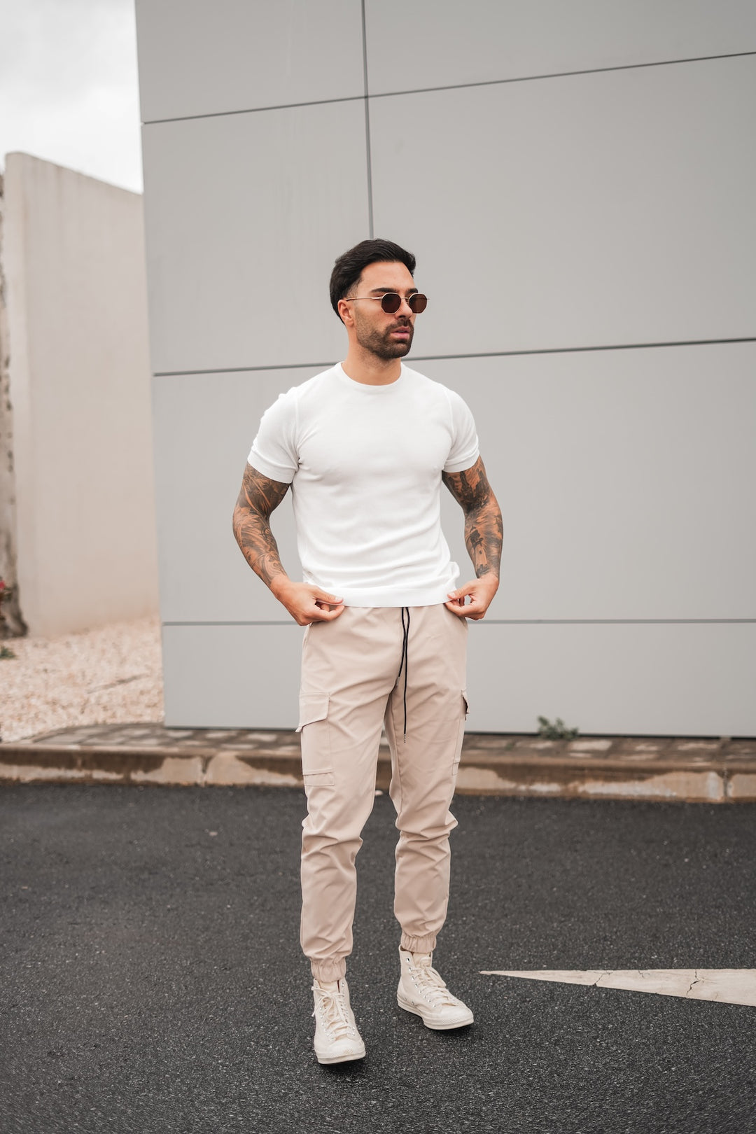 Capri Cargo Pants - Beige