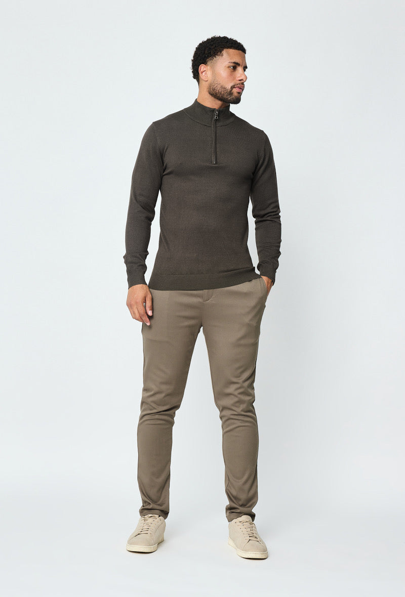 Luma Half Zip Sweater - Khaki