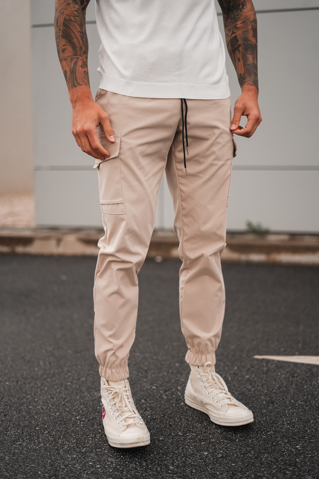 Capri Cargo Pants - Beige