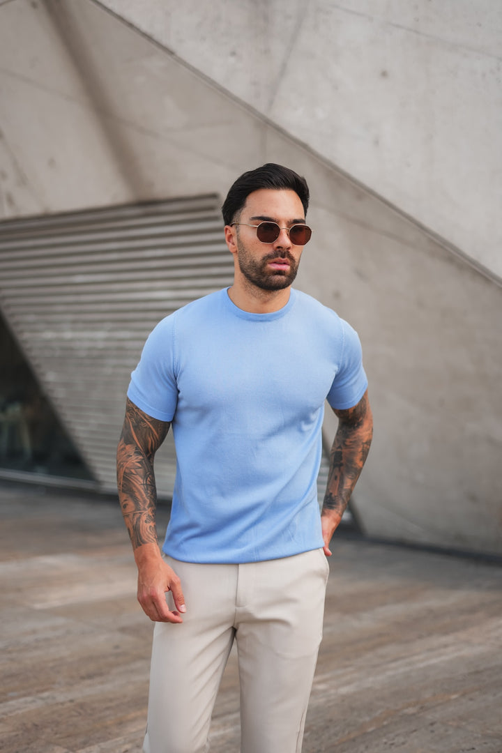 Soli Knitted T-shirt - Blauw