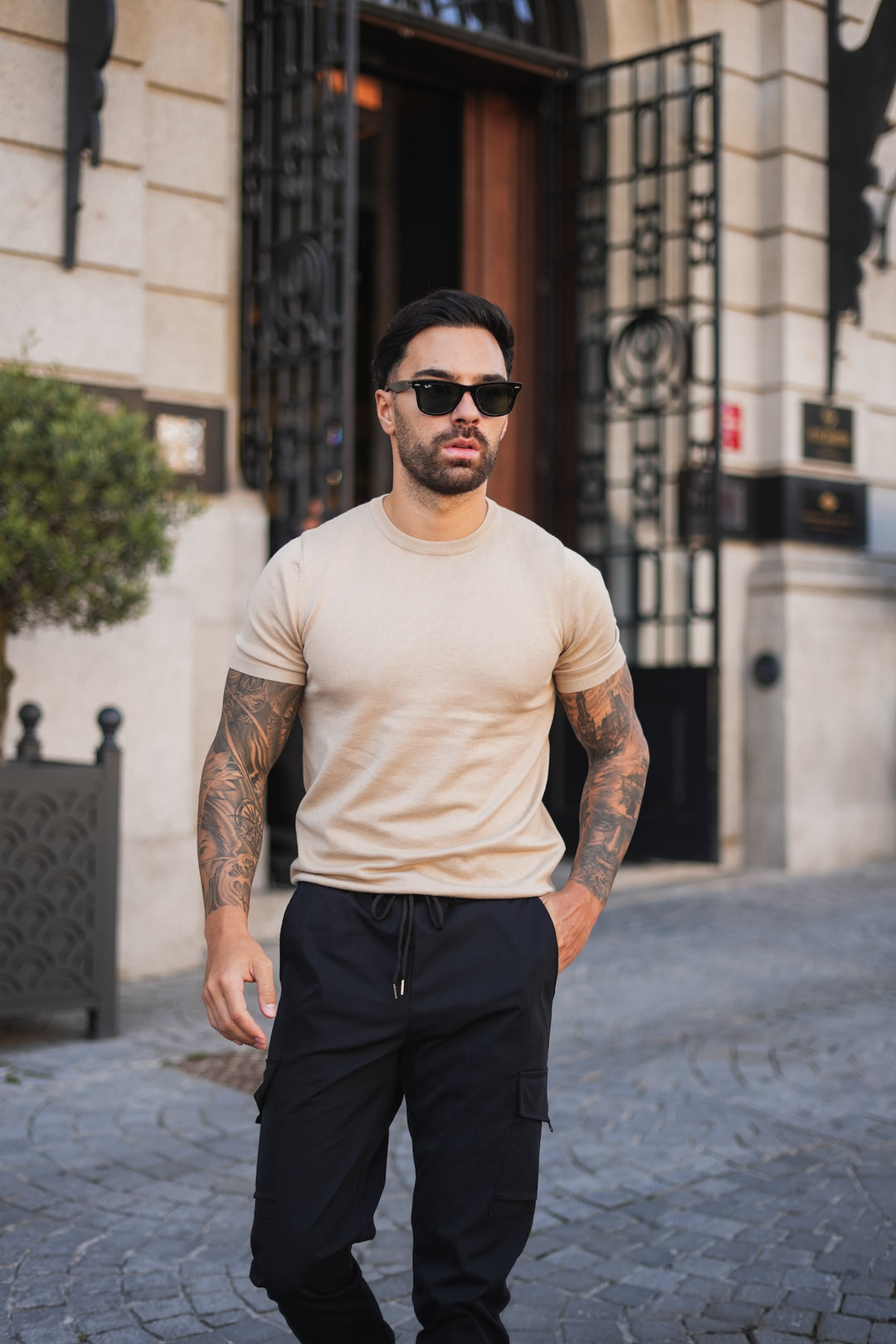 Lupo Knitted T-shirt - Beige