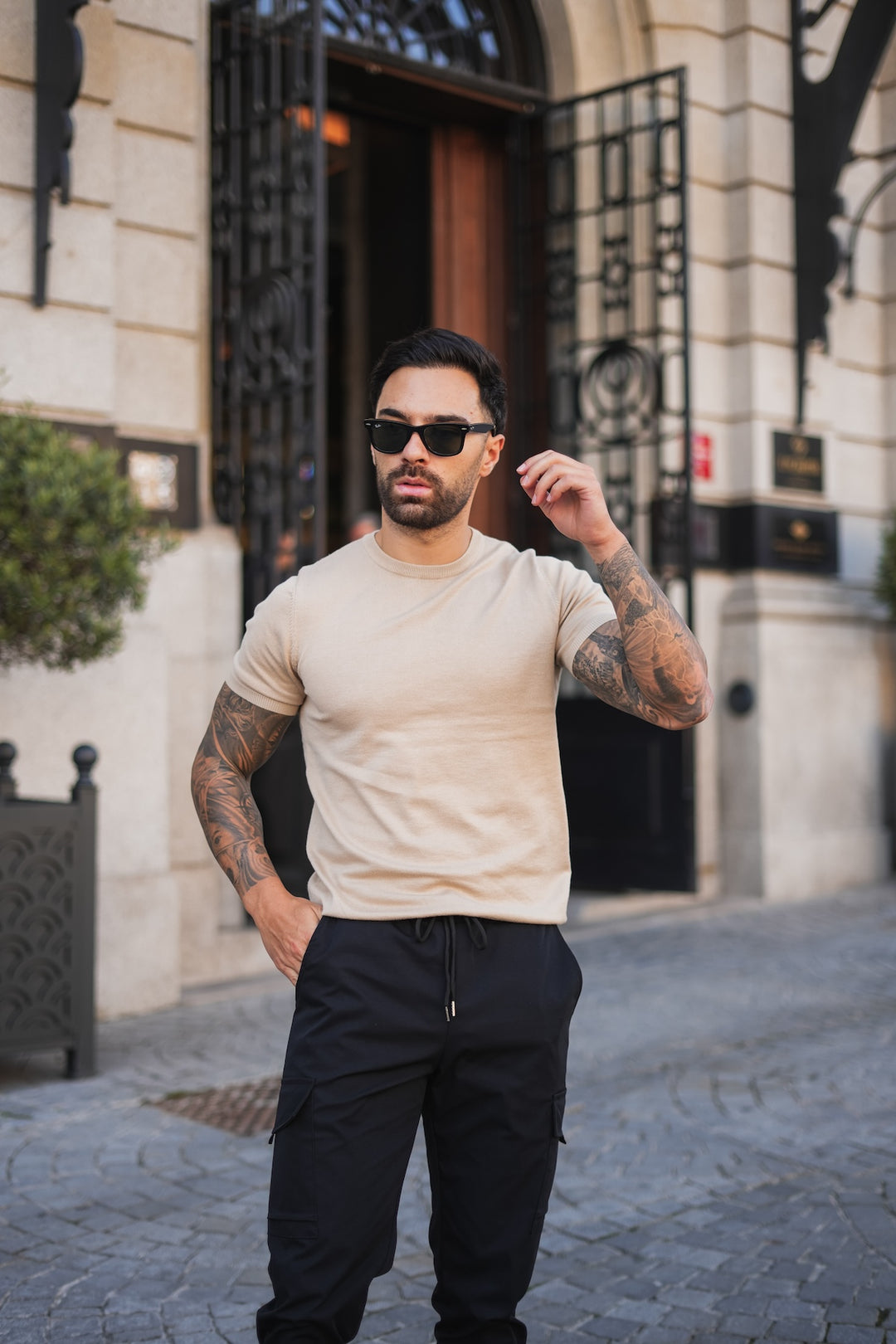 Lupo Knitted T-shirt - Beige