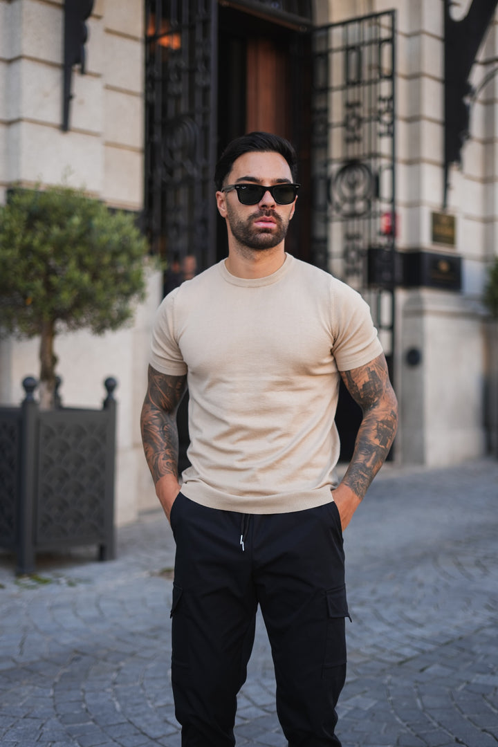 Lupo Knitted T-shirt - Beige