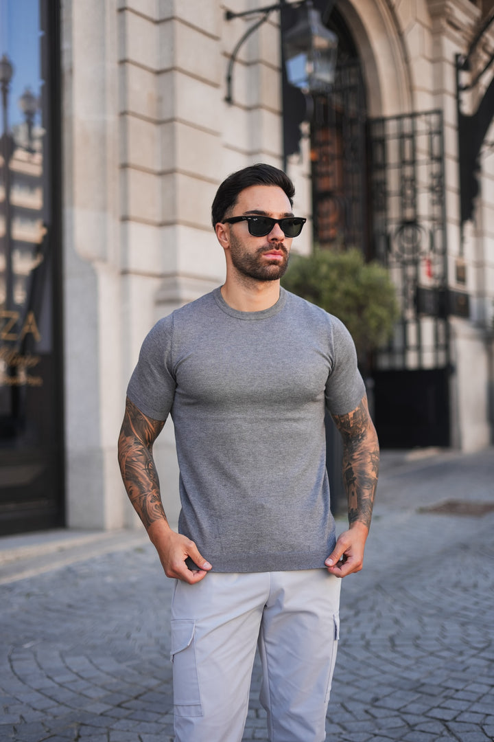 Lupo Knitted T-shirt - Grey