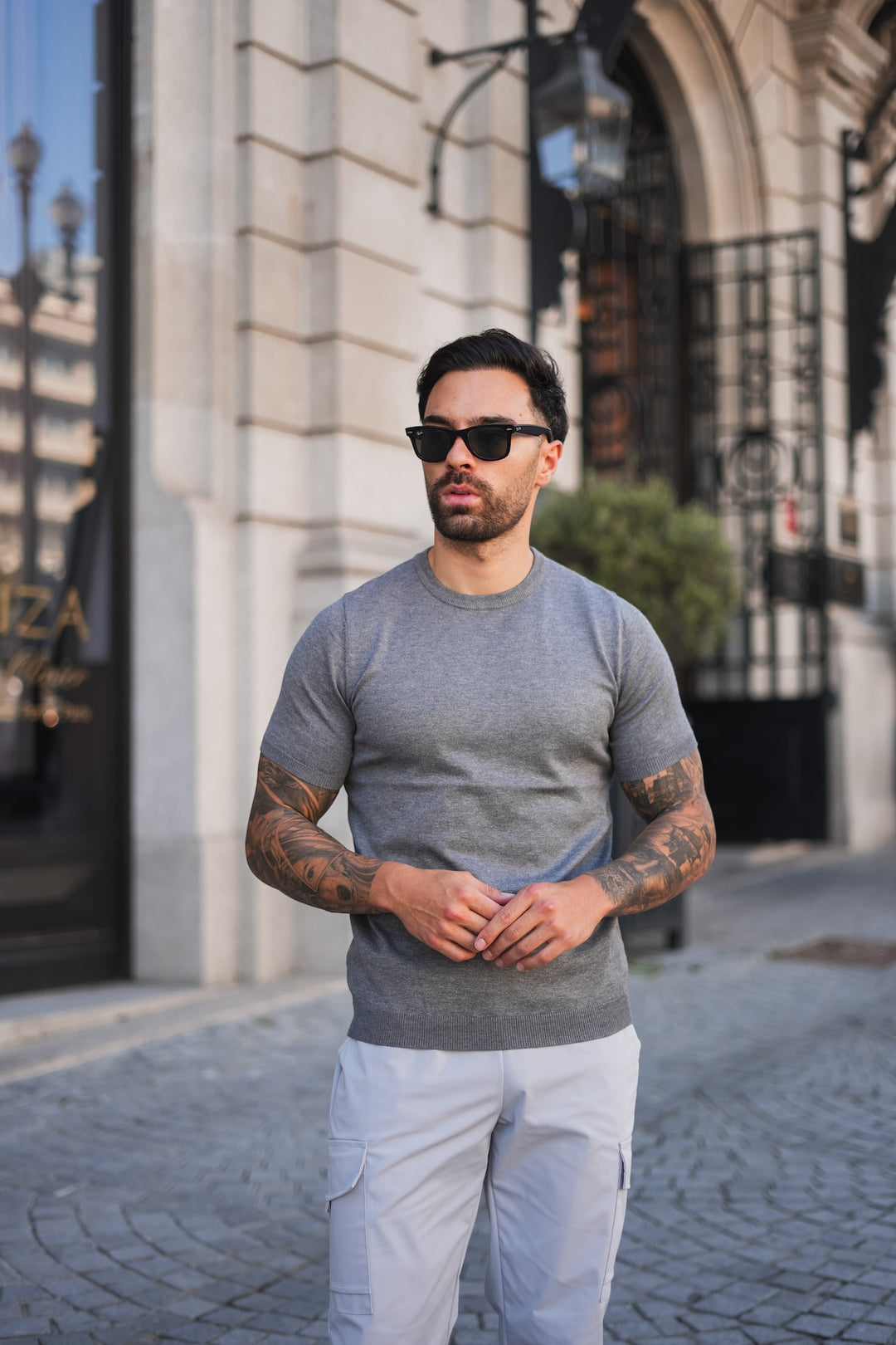 Lupo Knitted T-shirt - Grey